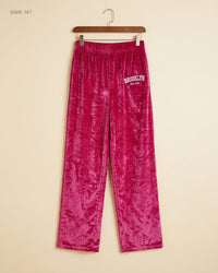 Cut Label (GWB-147) Crushed Velvet Wide-Leg Pants