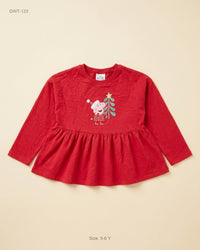 Peppa Pig (GWT-123) Peppa Pig Peplum Long-Sleeve Top