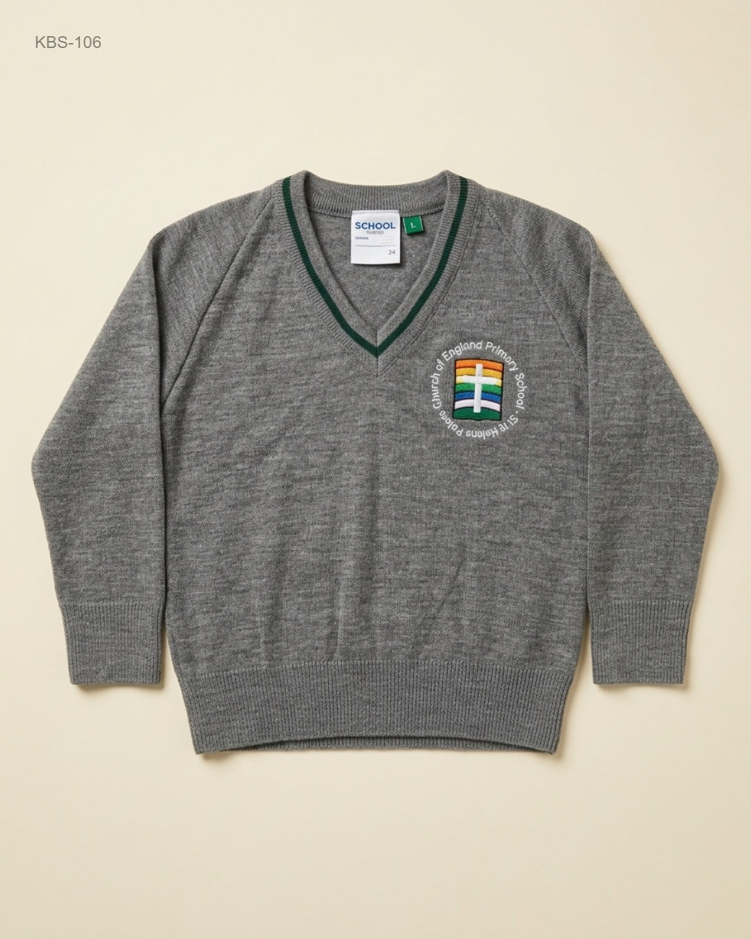 School Knit (KBS-106) V-Neck School Sweater