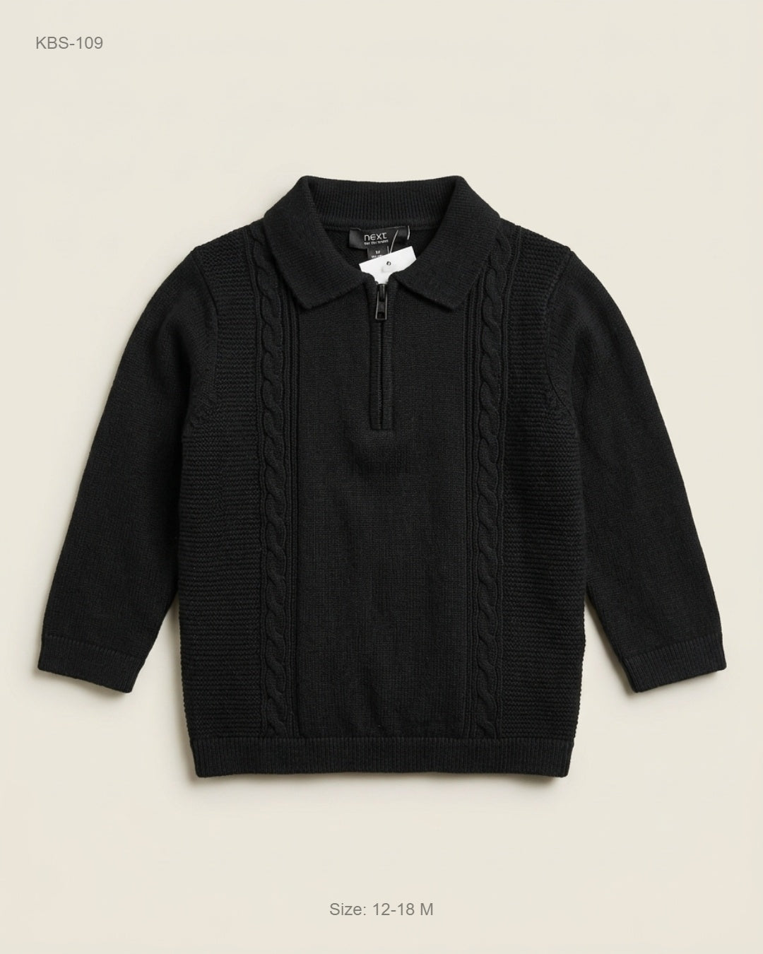 Preloved Premium Boys Sweaters by Next, Black Cotton for Boys - OTS Thrift Shop Lahore Pakistan