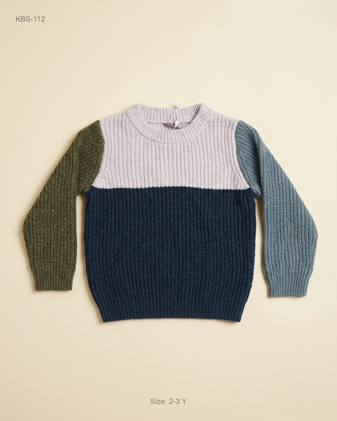 Primark (KBS-112) Color-Block Chunky Sweater