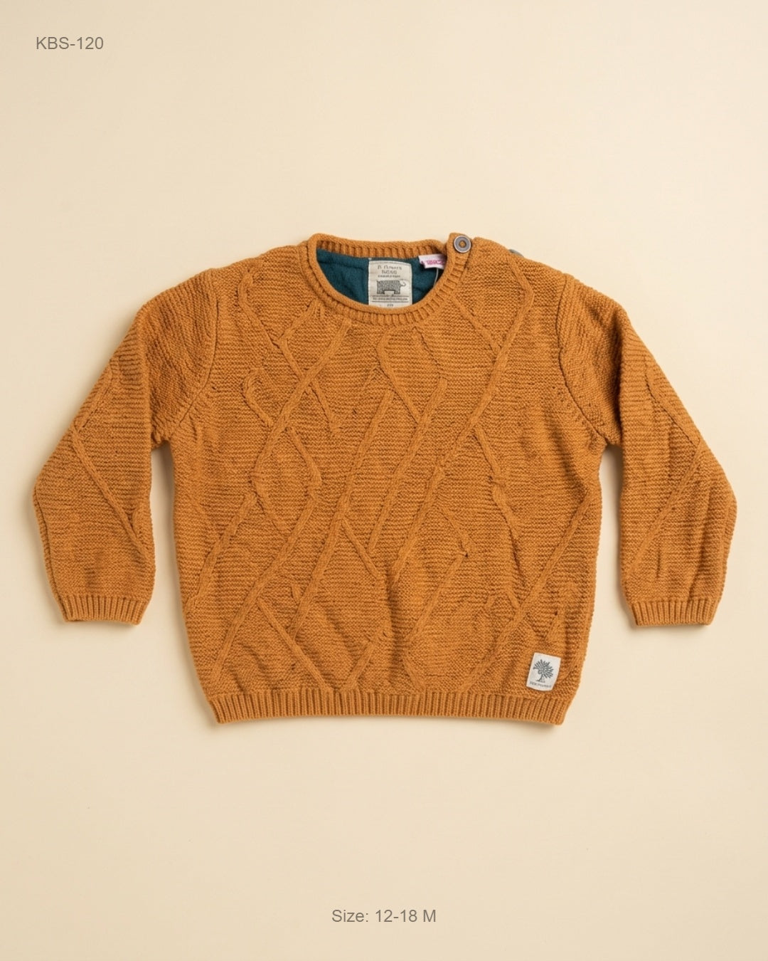 Boys Sweaters | Zara | Preloved Branded | Mustard Cotton | Premium | OTS Thrift Store Lahore Pakistan