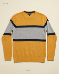Okaidi (KBS-134) Crewneck Striped Sweater