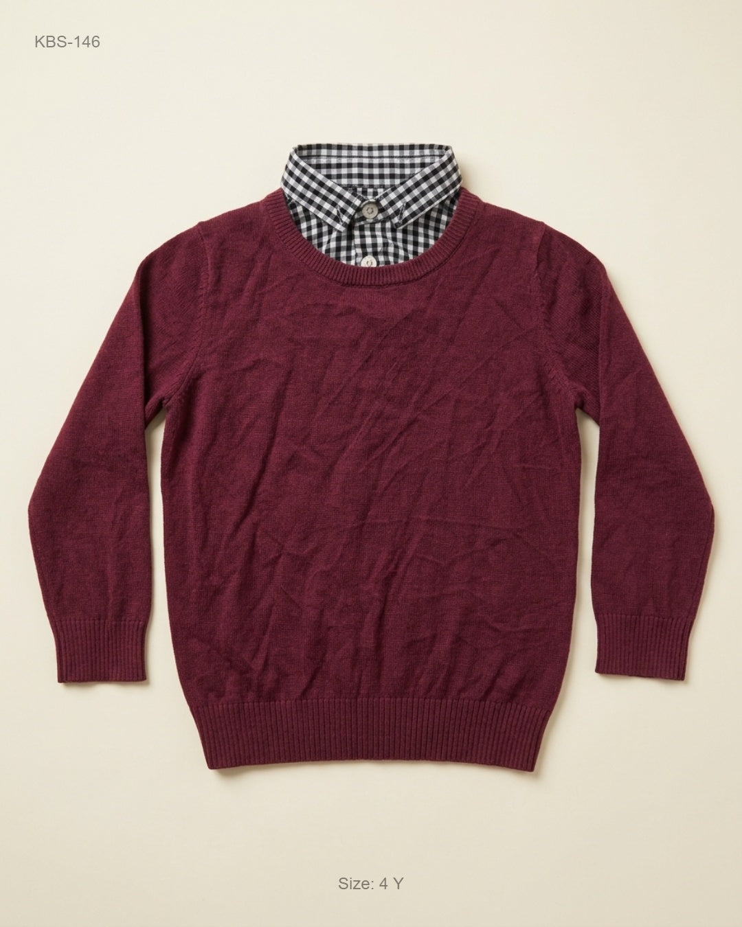 Urban Boys (KBS-146) Layered Crew Neck Sweater