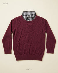 Urban Boys (KBS-146) Layered Crew Neck Sweater