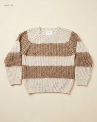 Unknown (KBS-153) Striped Chunky Knit Sweater