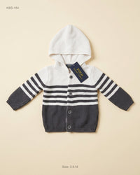 Tu Kids (KBS-154) Baby Hooded Knitted Cardigan
