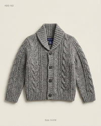 Blue Zoo (KBS-162) Shawl Collar Cable-Knit Cardigan