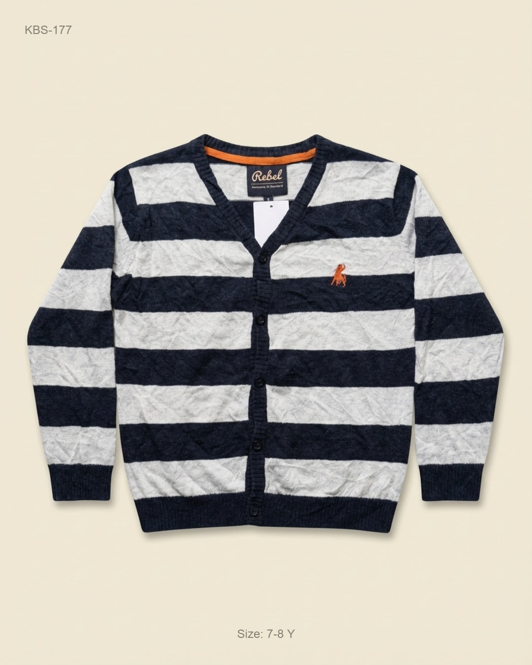 Boys Sweaters | Rebel | Preloved Branded | Blue and WHite Cotton | Premium | OTS Thrift Store Islamabad Pakistan