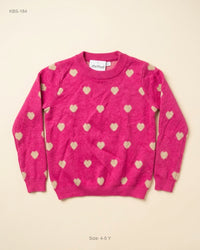 Primark (KBS-184) Heart Pattern Crew-Neck Sweater