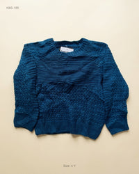 BOYS (KBS-185) Textured Crewneck Sweater
