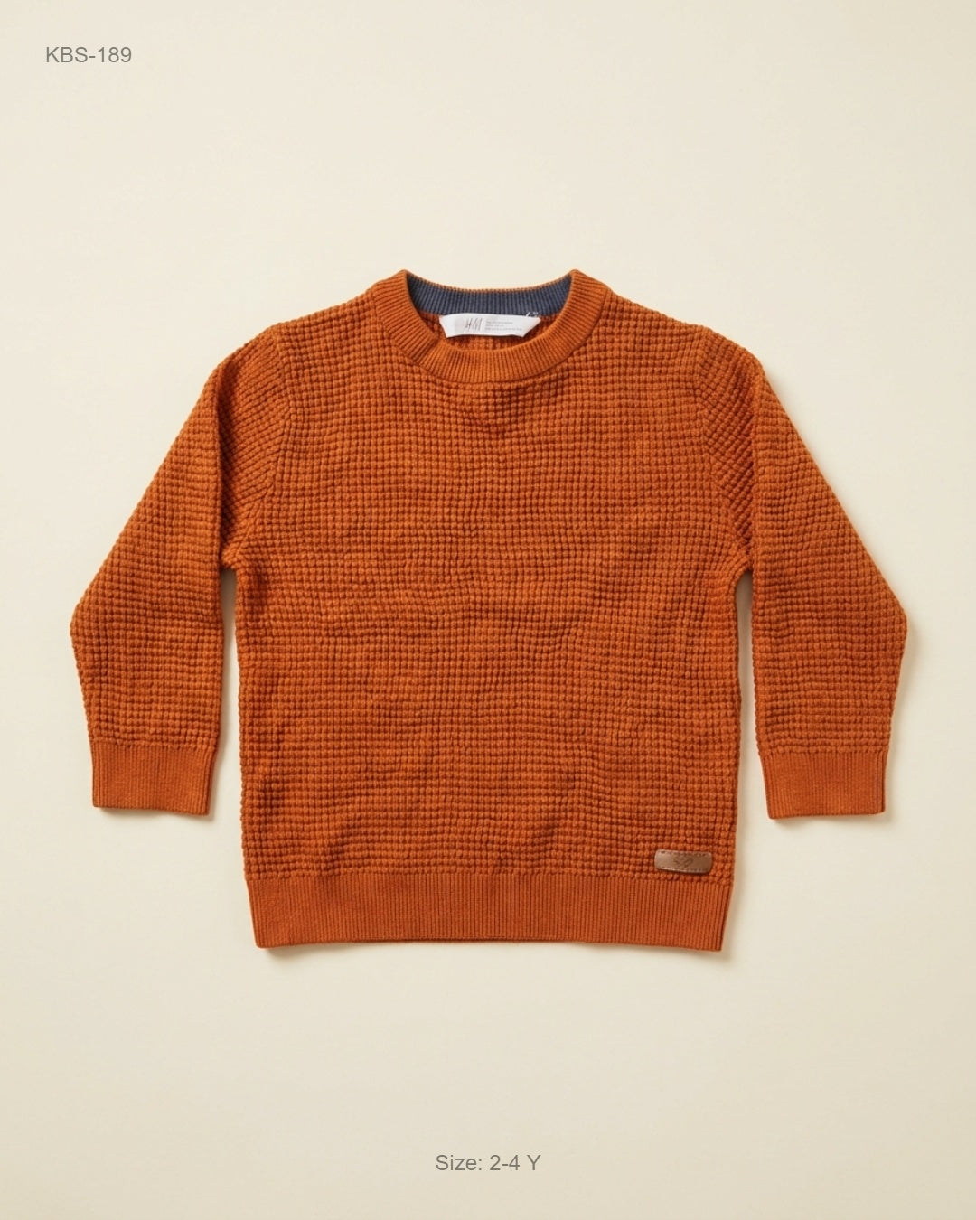 Preloved Premium Boys Sweaters by H&M, Rust Viscose for Boys - OTS Thrift Shop Lahore Pakistan