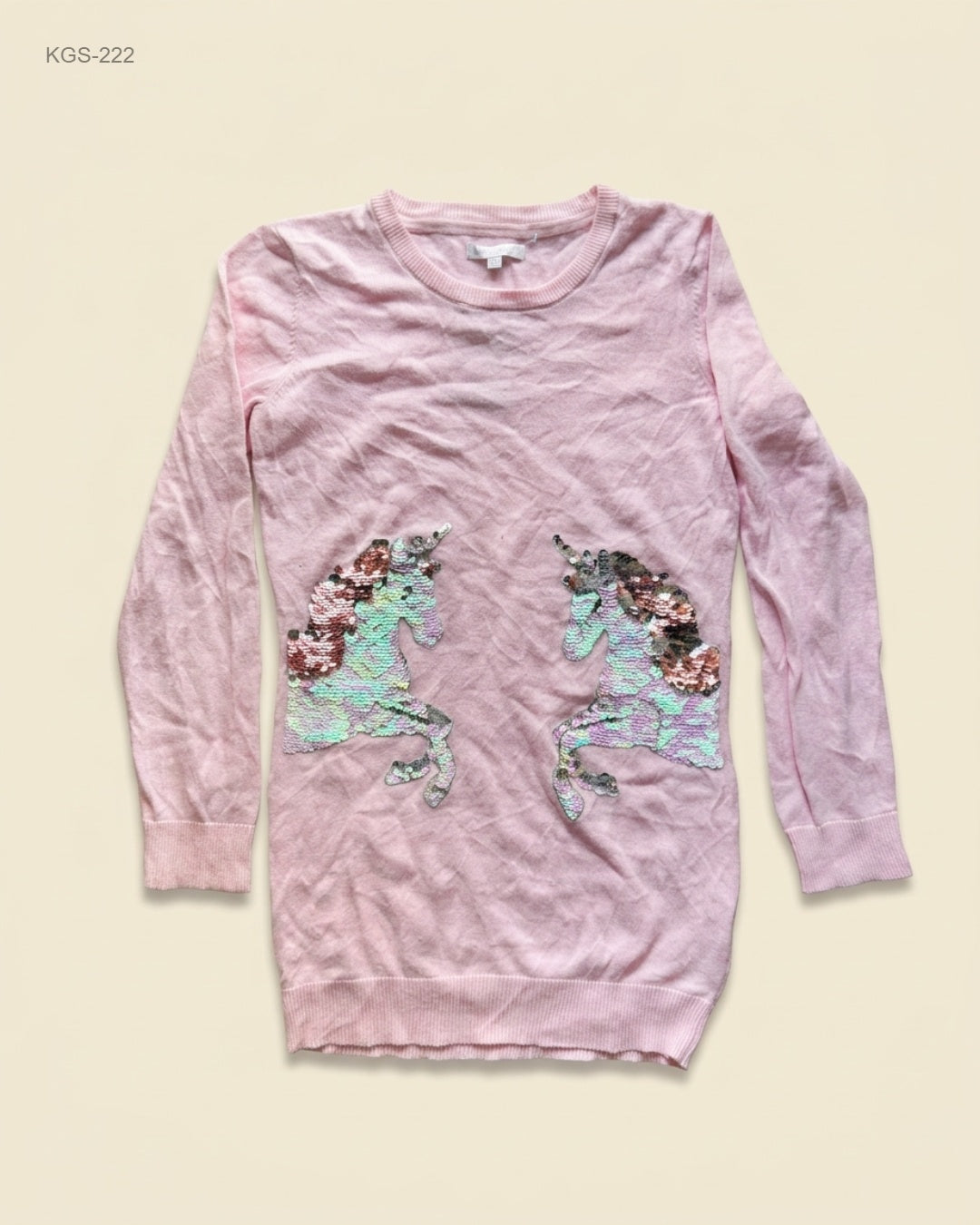 Bluezoo (KGS-222) Sequin Unicorn Fine-Knit Jumper