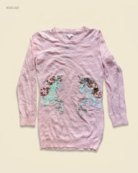 Bluezoo (KGS-222) Sequin Unicorn Fine-Knit Jumper