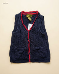 Pandemonium (KGS-228) Cable-Knit Button-Up Sweater Vest