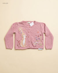 Next Baby (KGS-229) Embroidered Bunny Motif Knit Cardigan