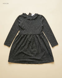 Zara (KGS-236) Ruffle Collar Marl Knit Dress