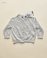 Unknown (KGS-240) Embellished Crew-Neck Knit Cardigan