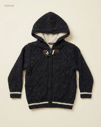 George (KGS-245) Children's Cable-Knit Zip-Up Hooded Cardigan
