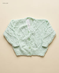 Unknown (KGS-246) Hand-Knitted Moss Stitch Baby Cardigan