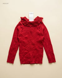 Next (KGS-247) Kids' Ruffle Collar Knit Sweater