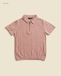 Next (KGS-250) Quarter-Zip Textured Knit Polo Shirt