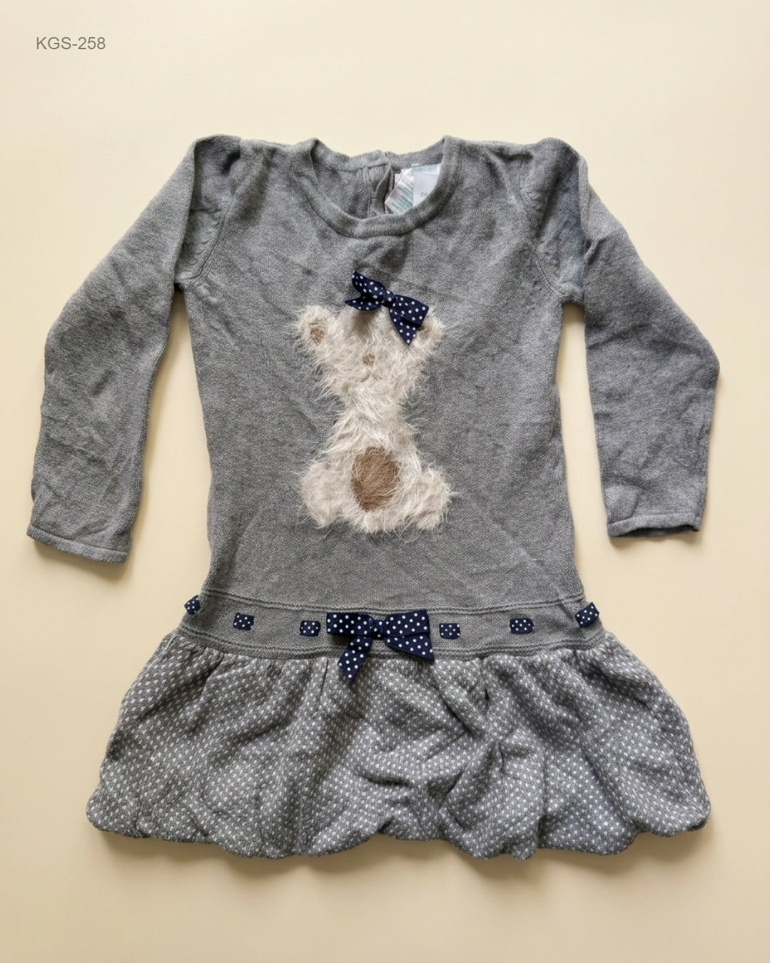 Secondhand Branded Girls Sweaters by Maggie & Zoo, Grey Cotton fabric, Premium condition, for Girls - Online Thrift Shop Karachi Pakistan