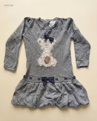 Maggie & Zoo (KGS-258) Knit Drop-Waist Teddy Bear Dress