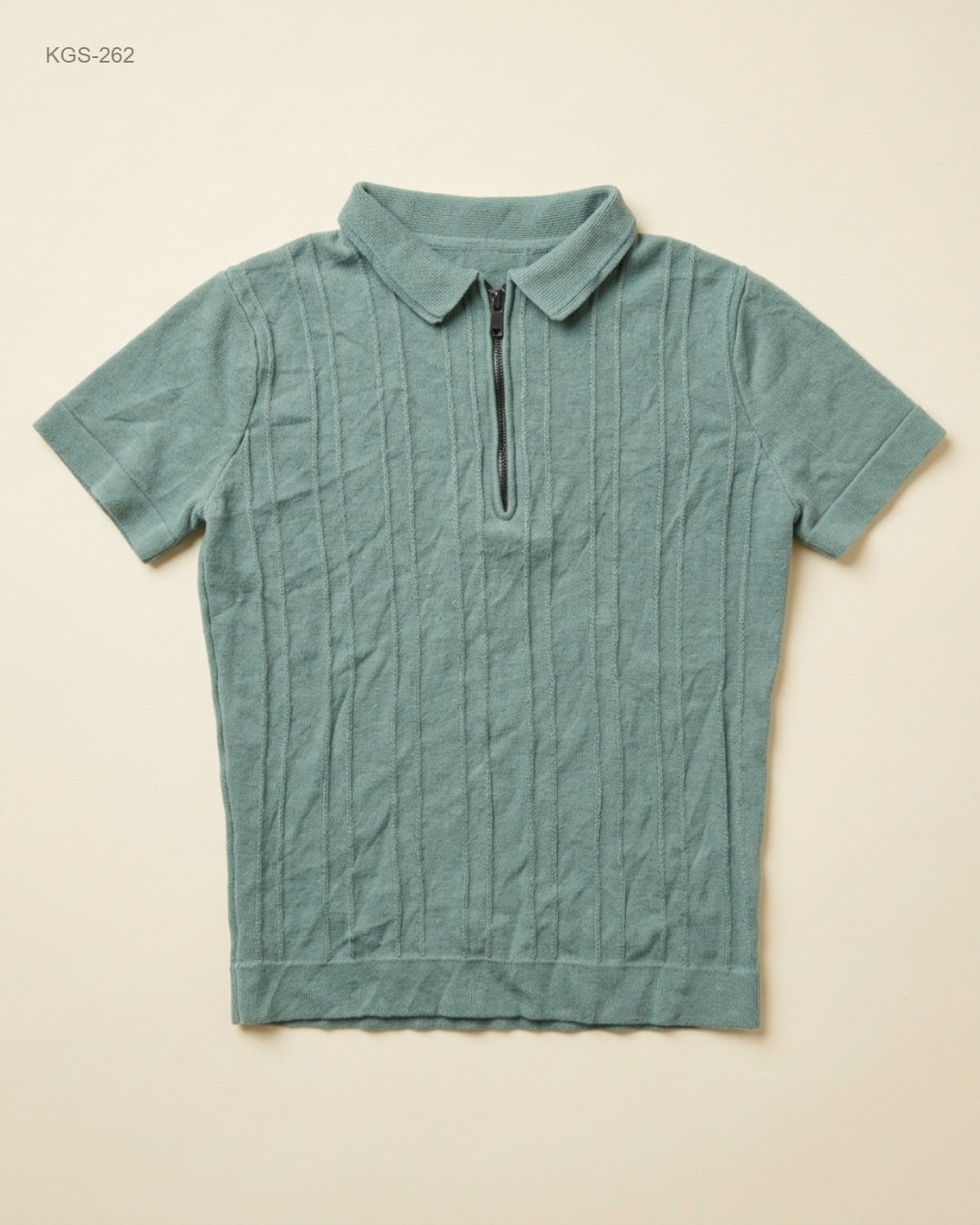 Next (KGS-262) Ribbed Quarter-Zip Polo