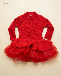 Unknown (KGS-264) Cable Knit Tulle Skirt Dress