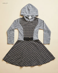 Unknown (KGS-271) Patterned Hooded Knit Dress