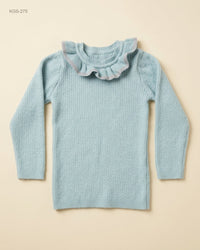 Matalan (KGS-275) Ruffled Collar Ribbed Sweater