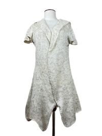 Off White Winter Long Cardigan by Unknown (LC-102)