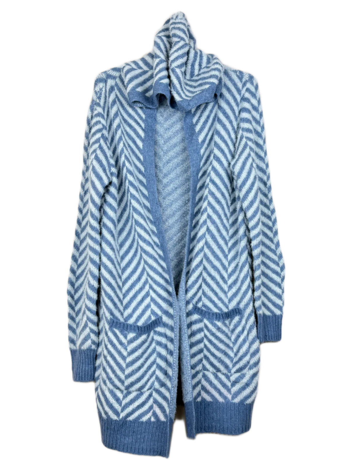 Silver Winter Long Cardigan by 89Th Madison (LC-15)