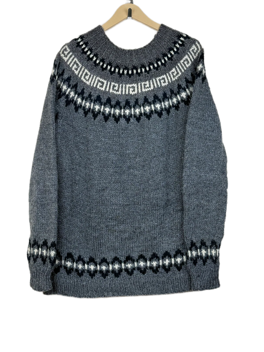 Winter Long Cardigans | Unknown | Preloved Branded | Grey Lambs Wool | Excellent | OTS Thrift Store Peshawar Pakistan