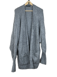Grey Winter Long Cardigan by Merokeety (LC-18)