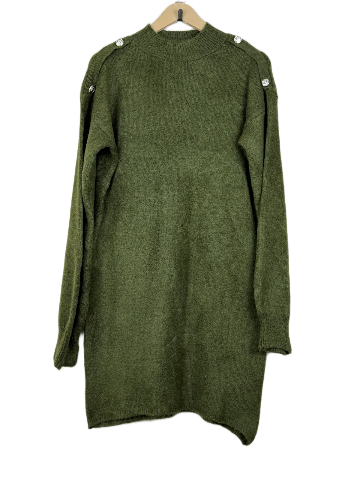 Olive Green Winter Long Cardigan by Papaya (LC-19)