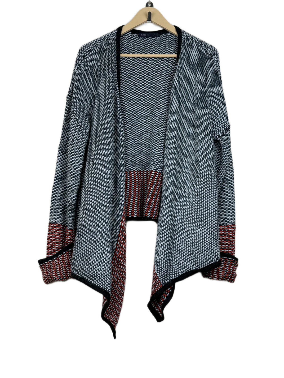 Black & White Winter Long Cardigan by Marks & Spencer (LC-20)