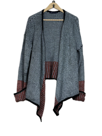 Black & White Winter Long Cardigan by Marks & Spencer (LC-20)