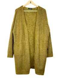 Dark Golden Red Winter Long Cardigan by Autograph (LC-21)