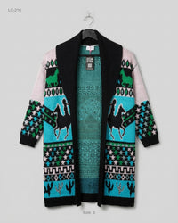 SAVIDA (LC-210) Open-Front Longline Cardigan