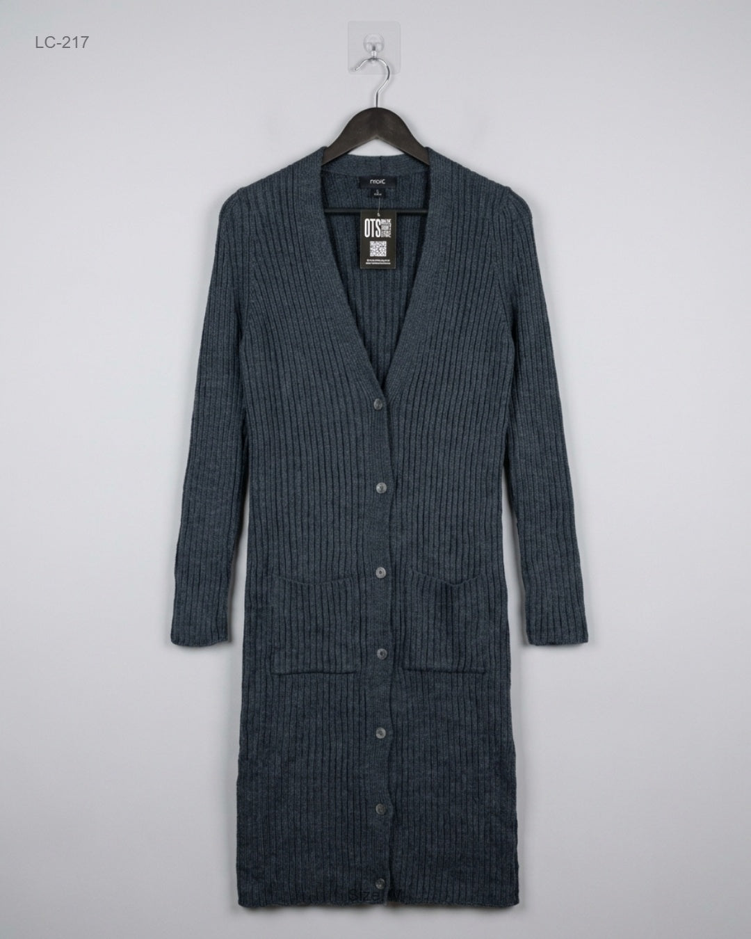 Next (LC-217) Longline Ribbed Cardigan