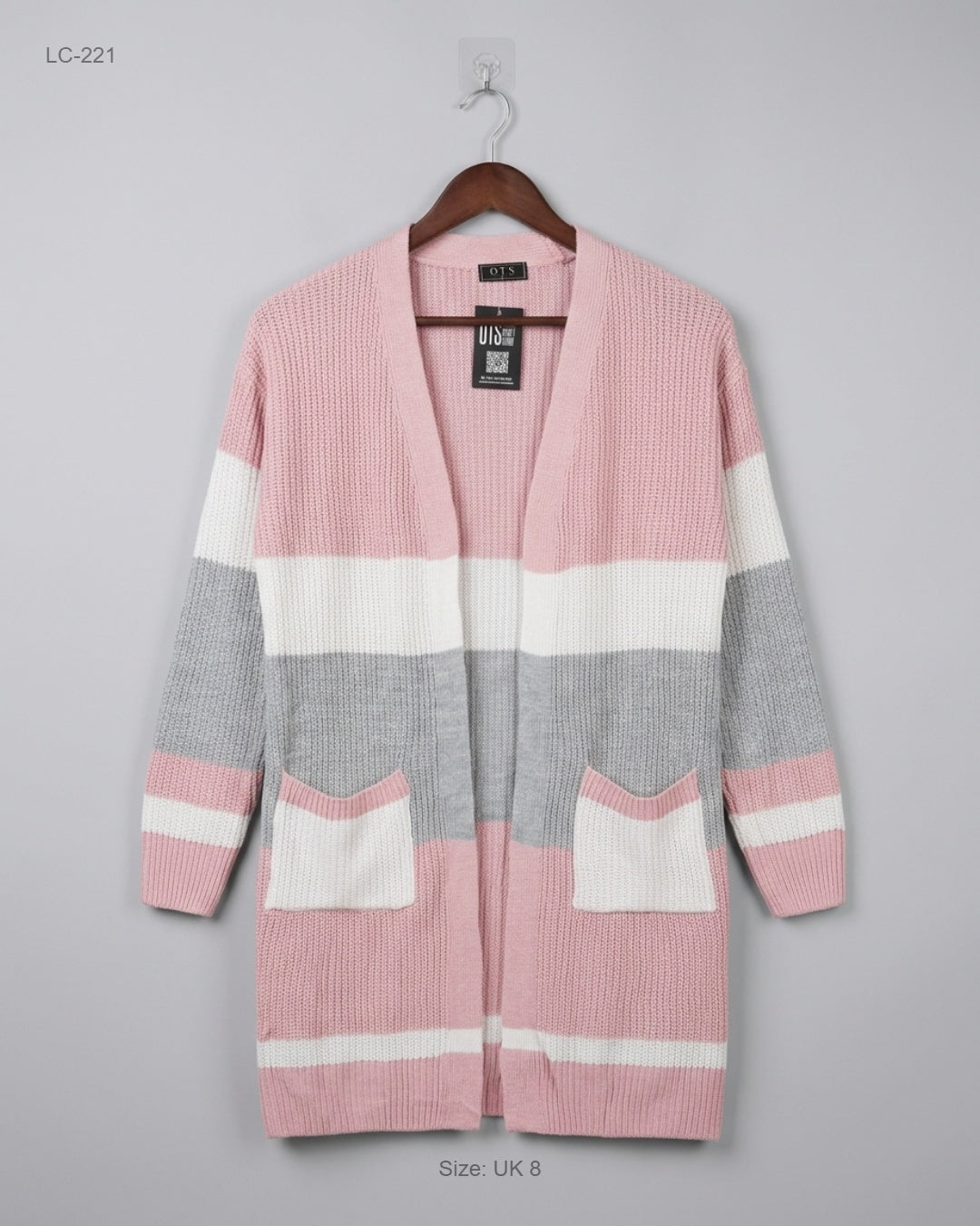 LIPSY (LC-221) Longline Color-Block Cardigan