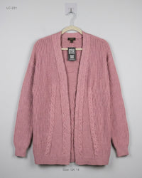 LIPSY (LC-231) Cable Knit Open-Front Cardigan
