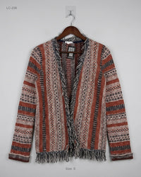 Falmer Heritage (LC-238) Fringe-Trimmed Open Cardigan