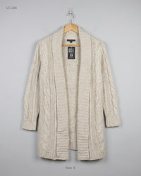 Atmosphere (LC-246) Cable-Knit Shawl Collar Cardigan