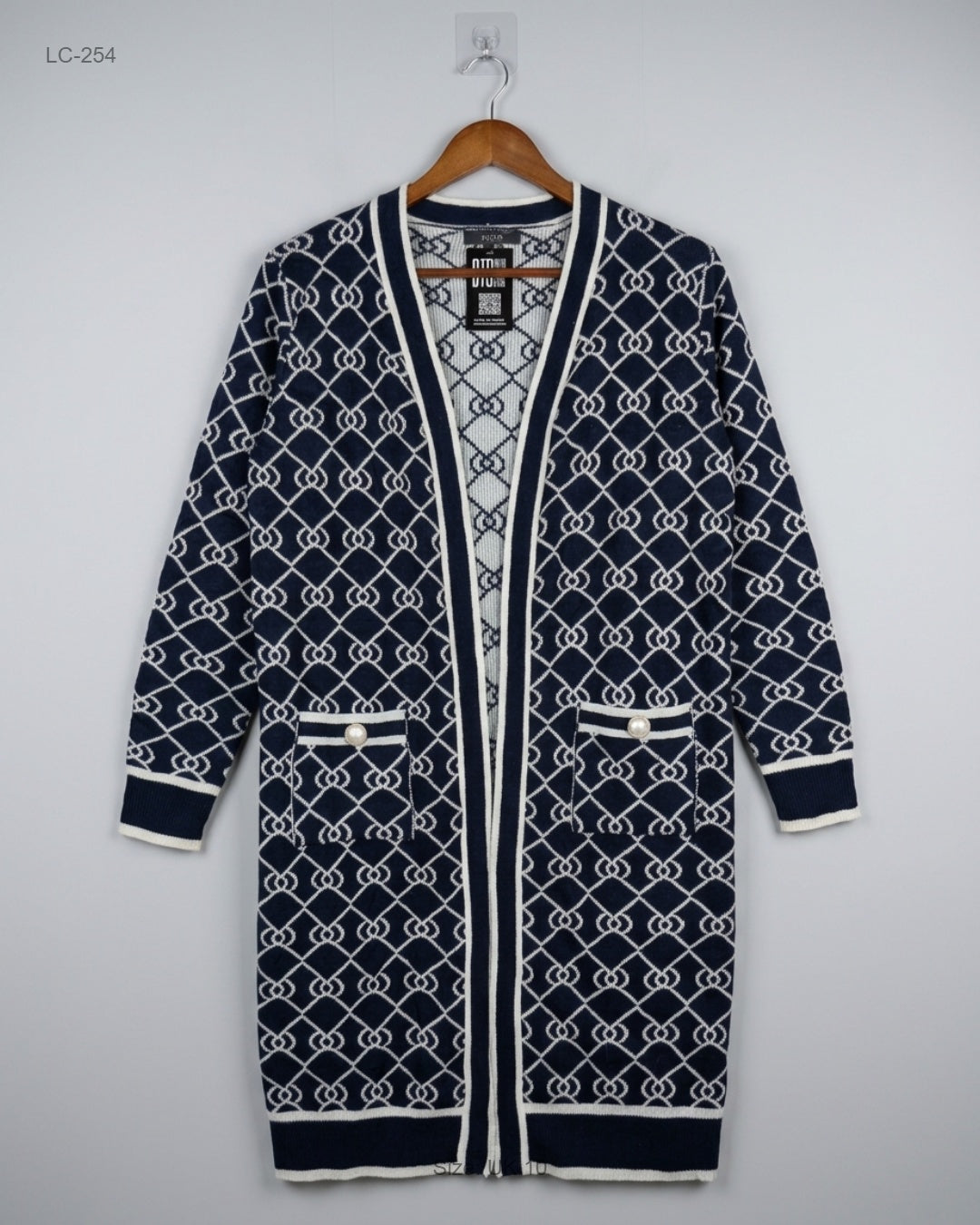 STUDIO (LC-254) Longline Open-Front Cardigan