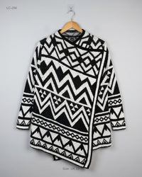 Roger Rogers (LC-256) Asymmetrical Geometric Cardigan
