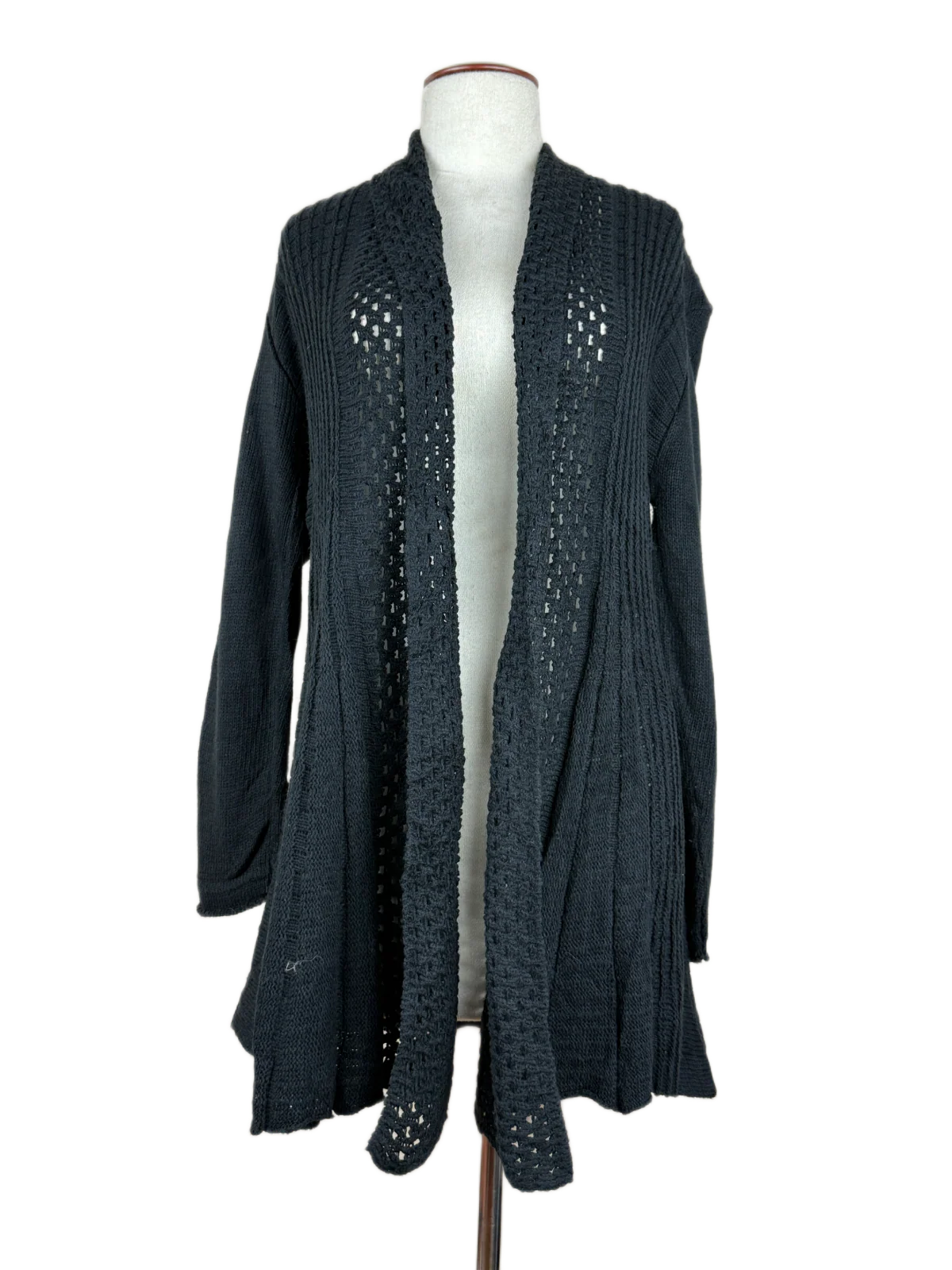 Black Winter Long Cardigan by Impulse London (LC-26)