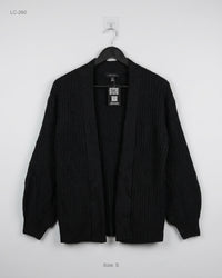 NEW LOOK (LC-260) Rib-Knit Open Cardigan